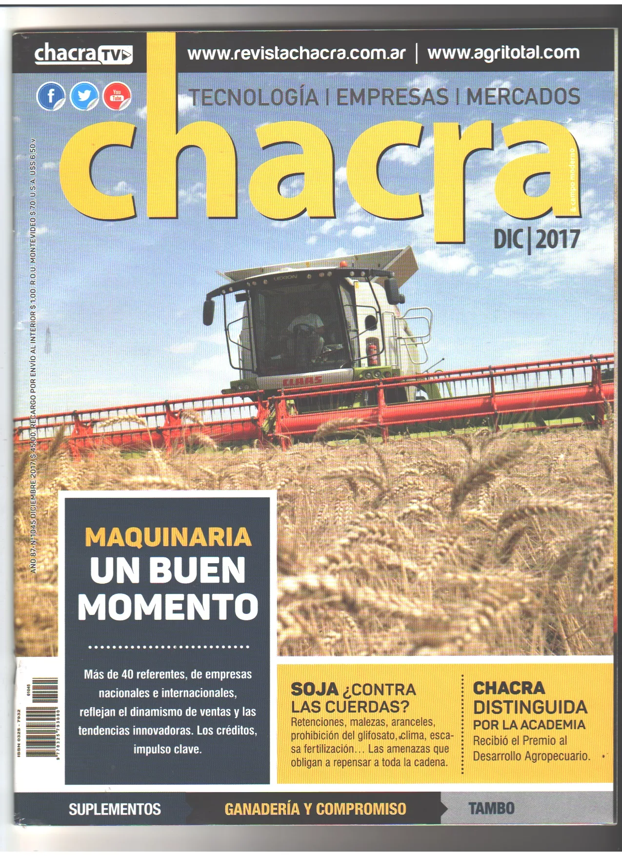 Revistas CRA, Chacra, Ganadería y compromiso de Diciembre disponibles en la rural para retirar!!!