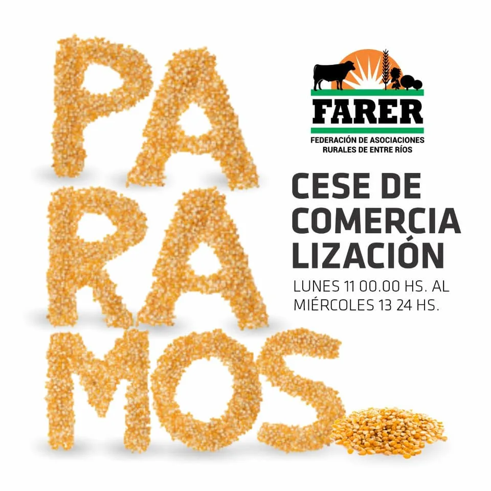 La Sociedad Rural Concordia Adhiere al Cese de Comercialización de Granos