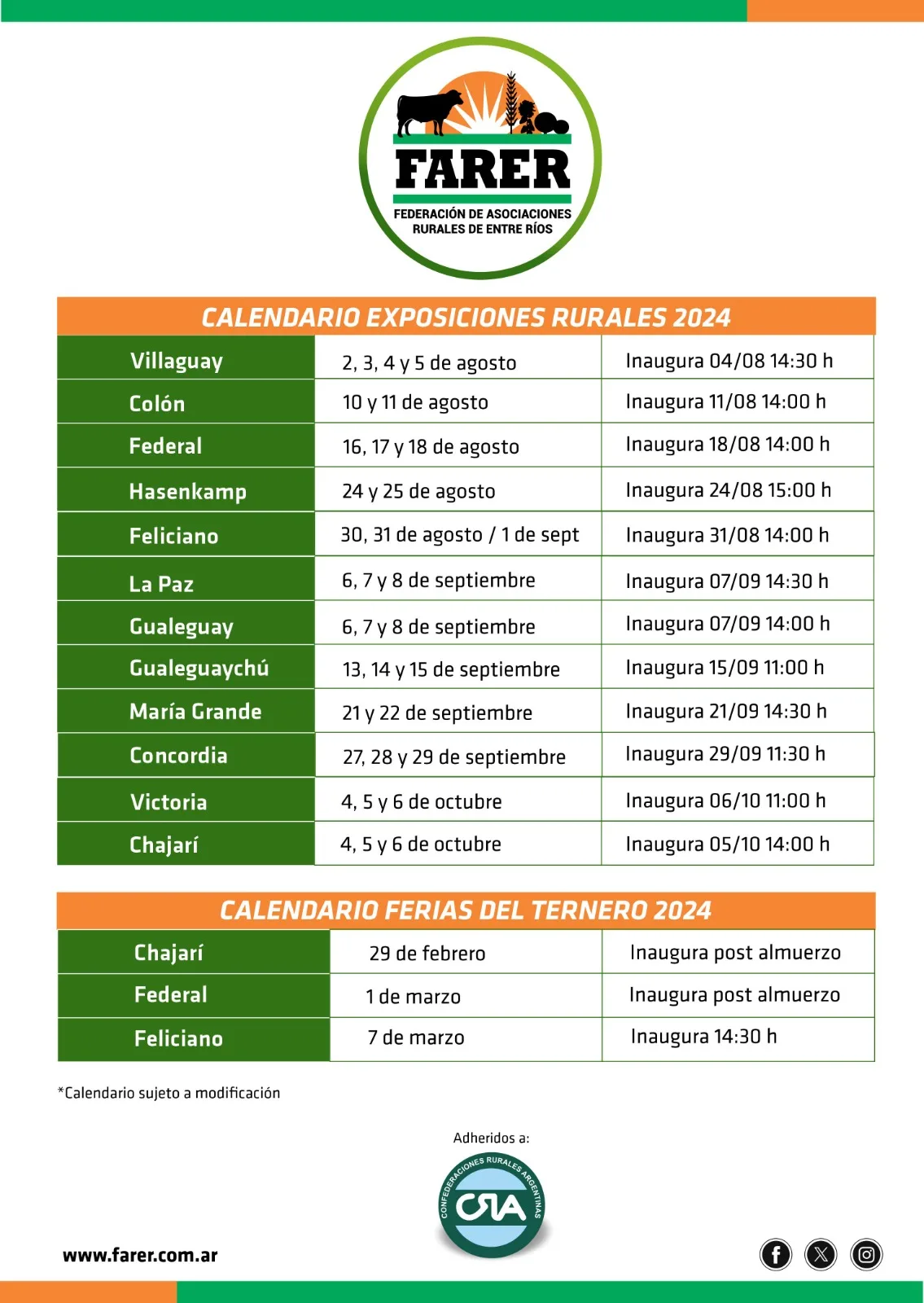 Exposiciones Rurales 2024